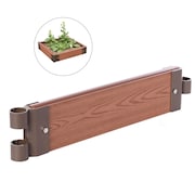 GARDENISED Classic Traditional Durable Wood- Look Raised Outdoor Garden Bed Flower Planter Box, Single 24 inch QI004007S